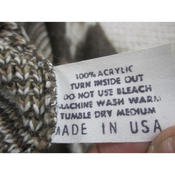 VTG Perry Alan Store Sweater Medium‎ Brown Crew Neck Long Sleeve Acrylic - Picture 4 of 8